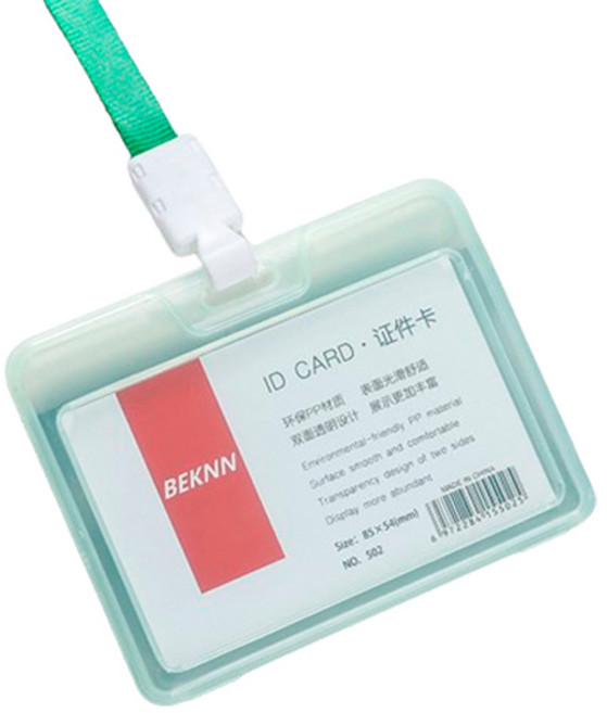 마켓감성 심플컬러 사원증 케이스, 그린, 15개