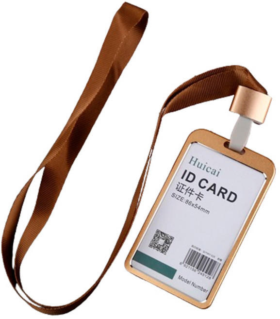 마켓감성 메탈 명찰 목걸이 세로형, 골드, 5개