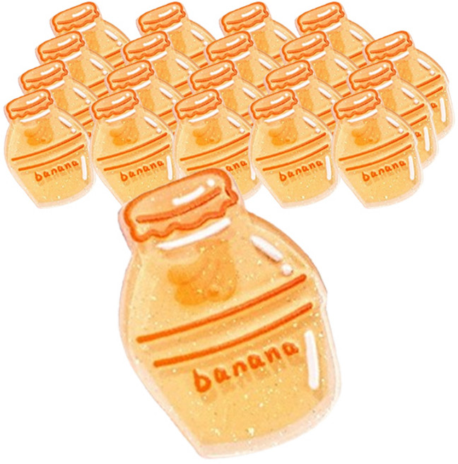 마켓감성 애니 음료 노트 홀더 집게 바나나, 1개입, 20개