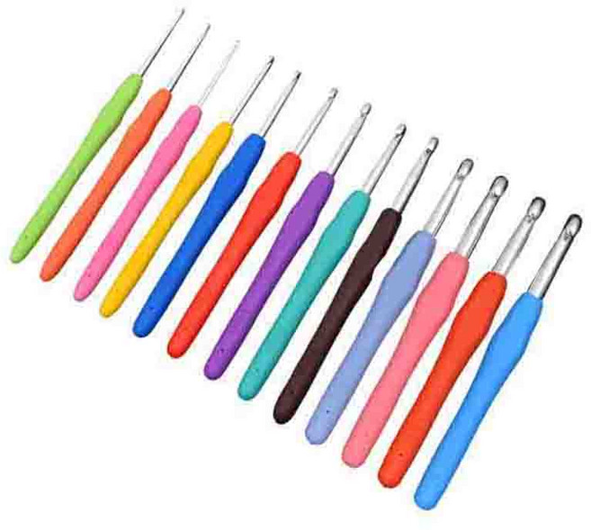 코히모 모사용 DIY 코바늘 레인보우 뜨개질 바늘 13종 세트 4W236, 1세트
