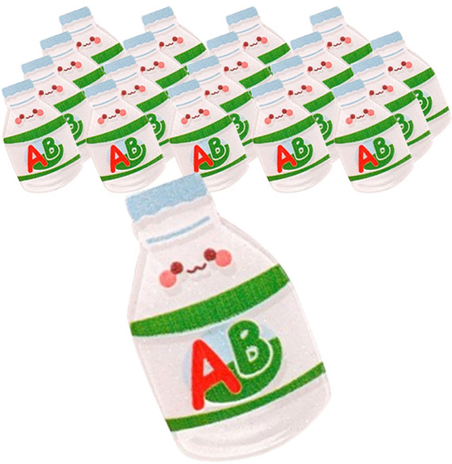 마켓감성 애니 음료 노트 홀더 집게 우유, 1개입, 20개