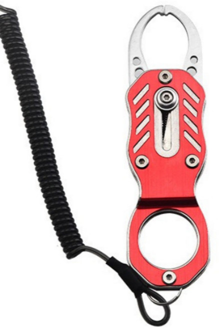 ETUDIER 낚시 피쉬 메탈 립그립 생선집게, 레드
