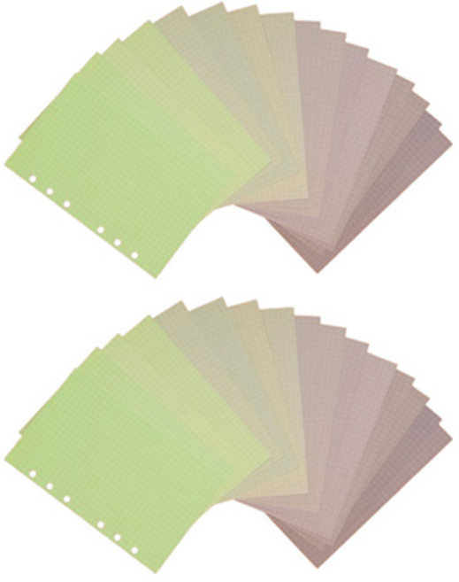 루카랩 아카이브 6공 리필속지 컬러 모눈노트 세트 모스, 2세트