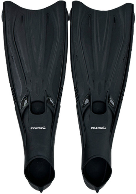 깨비다 롱핀 오리발 + 메쉬 가방 세트, 블랙