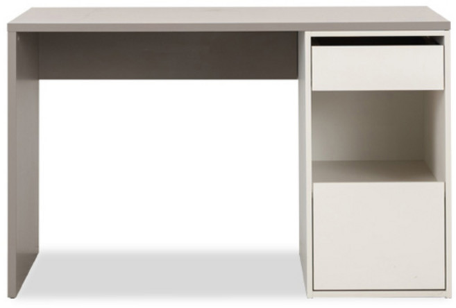 리바트 프레일 하부수납형 책상 1200 방문설치, 그레이(상판), 화이트(하부책장)