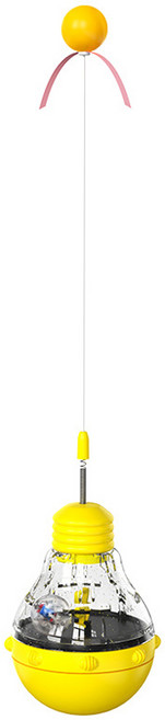 쿠펫츠 고양이 오뚝이 간식 장난감, 1개, Yellow