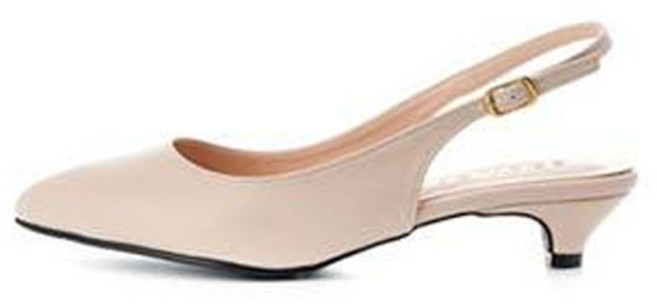 갓슈 제비아 로우힐 빅사이즈 슬링백 3cm