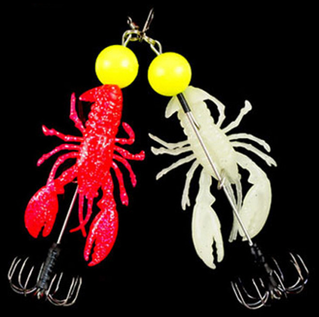 씨타임 문어 쭈꾸미 갑오징어 트윈볼 크랩 에기 바늘 핑크 + 글로우 세트, 1세트