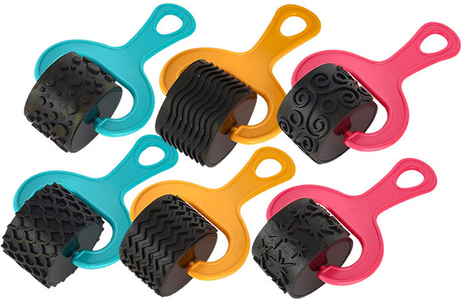 캐스비 아트스쿨 패턴롤러 6종 세트 2634, 검정, 1세트