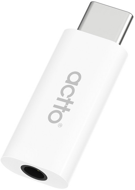 엑토 C타입 AUX 3.5mm to USB 오디오 이어폰 젠더 AUXA-06, 1개, 33mm, 화이트