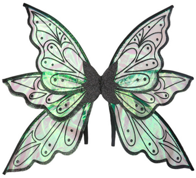 마켓감성 버터플라이 날개 파티소품, 블랙, 1개