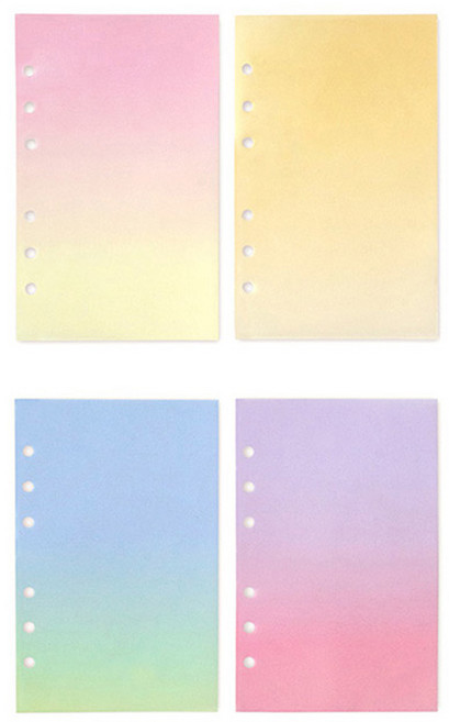 루카랩 아카이브 6공 그라데이션 트레이싱 노트 리필속지, 20매, 1세트