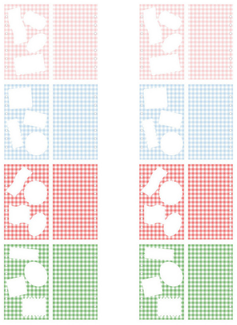 루카랩 아카이브 6공 체크 4컷 노트 리필속지 세트, 2세트