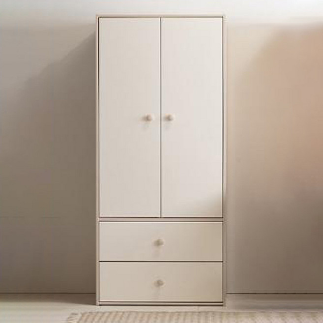 리바트 꼼므주니어 800 서랍형 옷장 방문설치, 화이트 + 내추럴