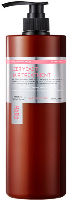 하라즈 맥주효모 헤어트리트먼트 베이비파우더향, 1L, 1개