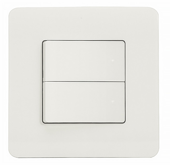 제일전기 정사각 스위치 단로 2구 화이트, 1개