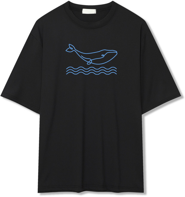 일루소 공용 고래 오버핏 래쉬가드 반팔 티셔츠