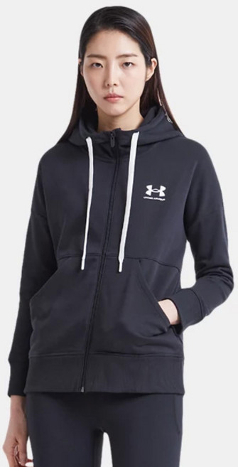 UNDER ARMOUR 安德瑪 女款 UA Rival Fleece 全拉鍊連帽T恤 1356400