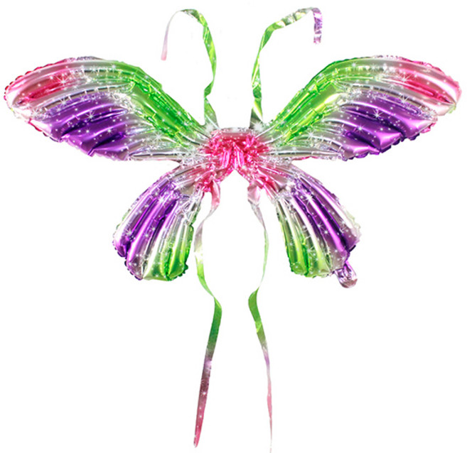 마켓감성 나비날개 풍선, 별빛 녹색보라, 10개