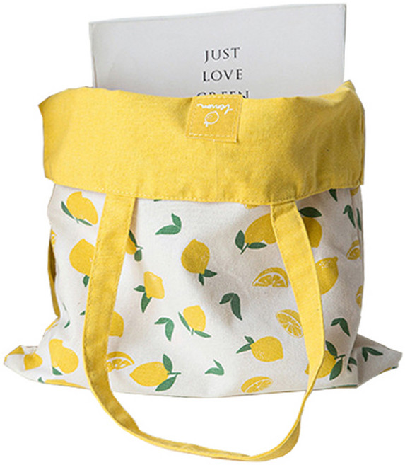 뷰레이터닷컴 후르츠 양면 캔버스 데일리 숄더 에코백