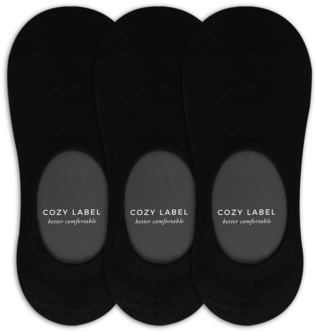 코지라벨 여성용 안벗겨지는 베이직 덧신 무지 페이크 삭스 3켤레 세트