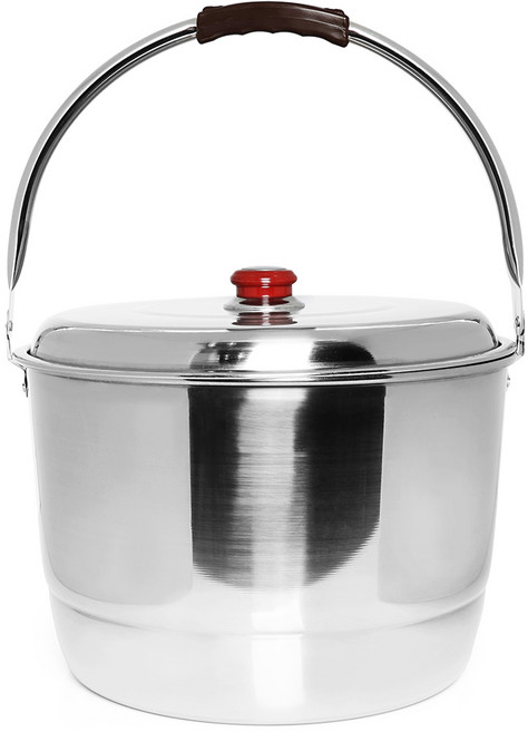 선학 인덕션 스테인레스 들통 20L, 35cm, 실버, 1개