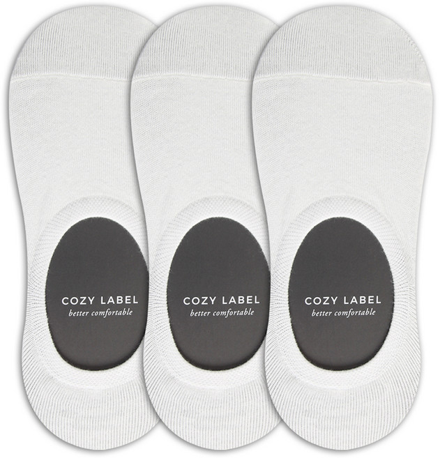 코지라벨 여성용 안벗겨지는 베이직 덧신 무지 페이크 삭스 3켤레 세트