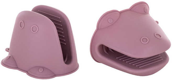 플라이토 실리콘 악어 냄비손잡이, 다크핑크, 2개