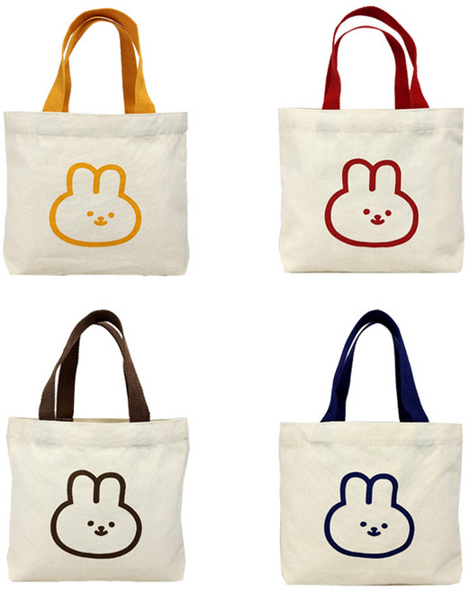 뷰레이터닷컴 토끼 캔버스 미니백 4종 세트