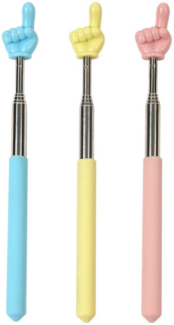 뭉구 미니 슬림 지시봉 3p 세트, 블루 + 옐로우 + 핑크, 1개