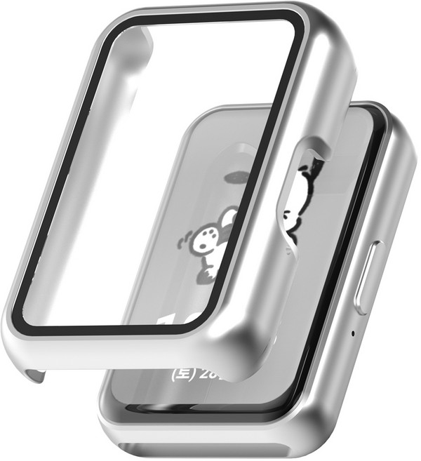 누아트 갤럭시핏 시리즈 풀커버 하드 케이스, 실버, 1개