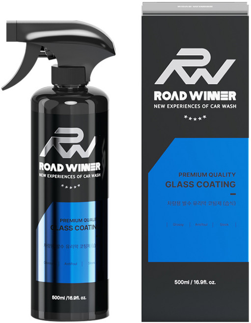 로드위너 차량용 발수 유리막 코팅제 습식, 500ml, 1개