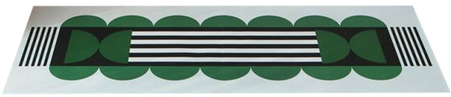 바이빔 빨아쓰는 욕실 주방 소프트 규조토 발매트, 하프문 그린