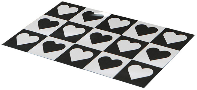 바이빔 빨아쓰는 욕실 주방 소프트 규조토 발매트, 하트체커