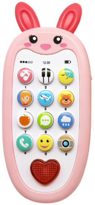 다다랜드 유아용 멜로디 핸드폰 장난감, 토끼, 1개
