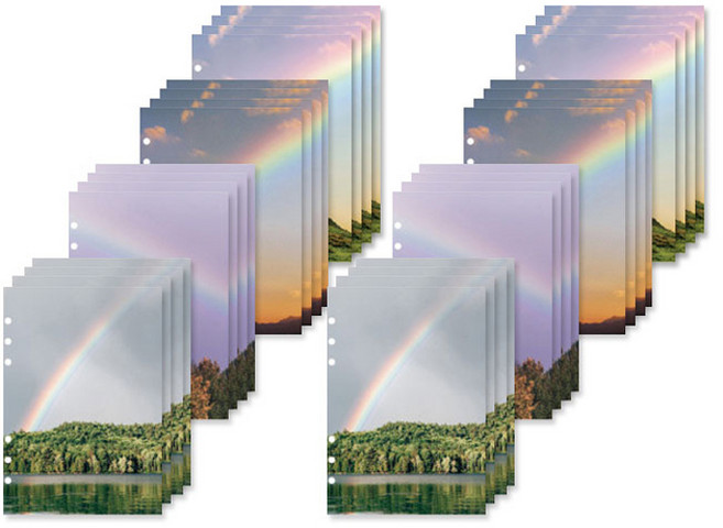 루카랩 6공 리필속지 무비 판타지 무지개 4종 x 4p 세트, 2세트