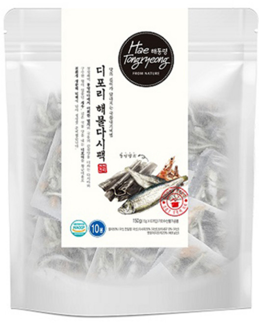 해통령 디포리해물 다시팩 10p, 150g, 1개
