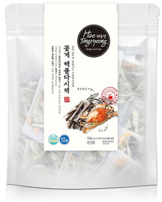 해통령 꽃게해물 다시팩 10p, 150g, 1개