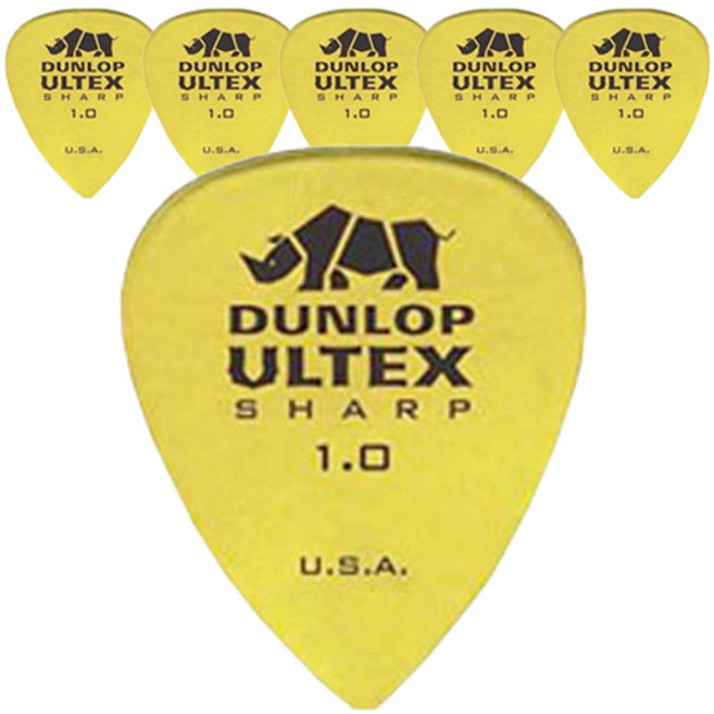 Dunlop 울텍스 샤프 기타 픽크 6p + 카누벨 픽크 3p, 1세트
