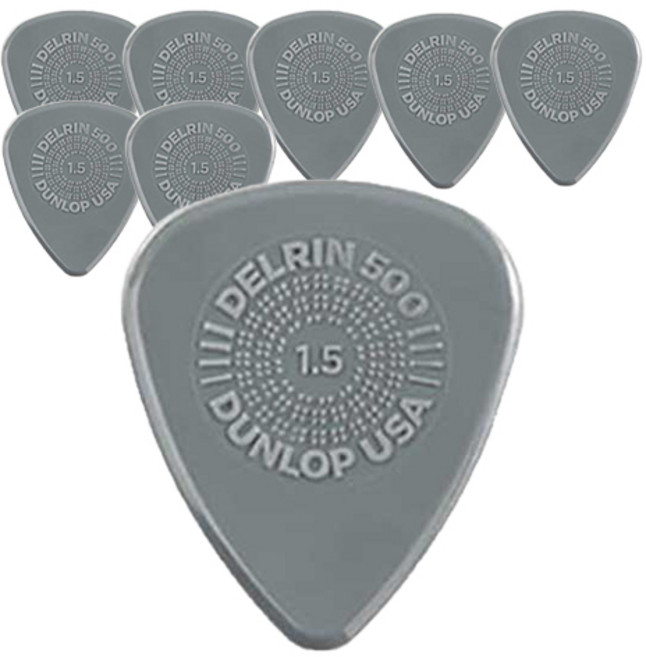 Dunlop 프라임 그립 델린 기타 픽크 8p + 카누벨 픽크 3p, 1세트