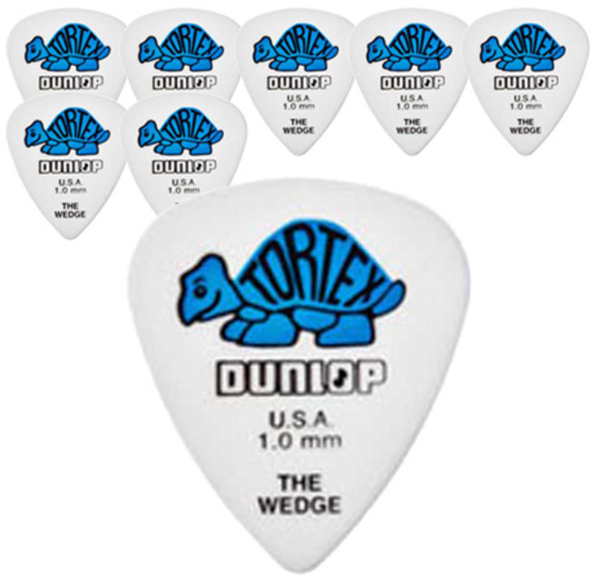 Dunlop 톨텍스 웻지 기타 피크 8p + 카누벨 피크 3p, 1세트