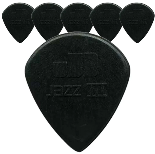 Dunlop 나일론 재즈 III 기타 픽크 블랙 스티포 6p + 카누벨 픽크 3p, 1세트 - 쿠팡