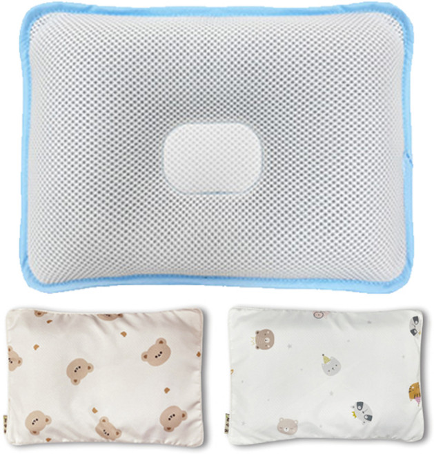 몽슈레 태열베개 마이크로화이바 + 커버 랜덤발송 세트, 몽곰이, 1세트