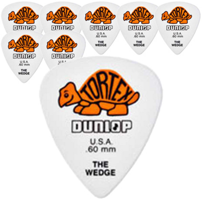 Dunlop 톨텍스 웻지 기타 픽크 8p + 카누벨 픽크 3p, 1세트