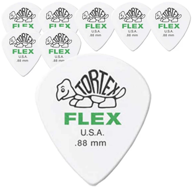 Dunlop 톨텍스 플렉스 재즈 III 기타 픽크 8p + 카누벨 픽크 3p, 1세트 - 쿠팡