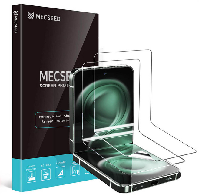 MECSEED 6DNF 풀커버 하이브리드 유리하드코팅 강화 휴대폰 액정보호필름 2p 세트, 1개