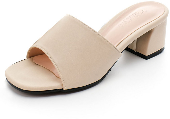 갓슈 여성용 시샤닐 미들힐 깔끔 슬리퍼 5cm