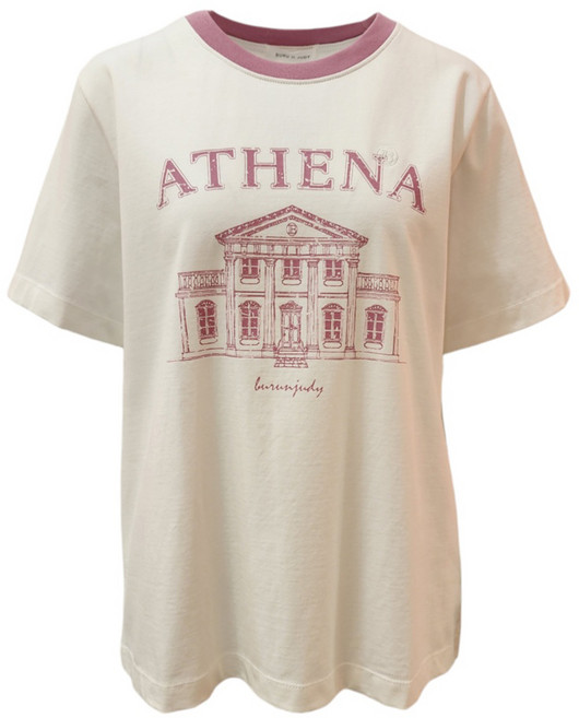 부루앤쥬디 여성용 아테나배색 반팔 티셔츠 BQFTS006D