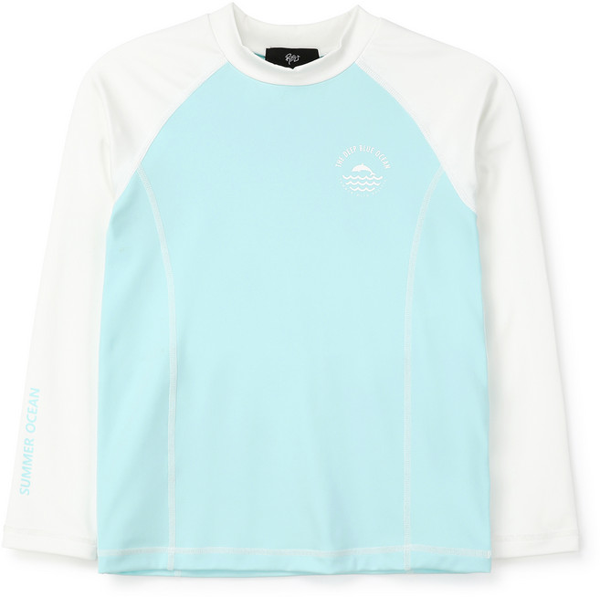 R10U 여아용 소매 배색 티 U2425A195