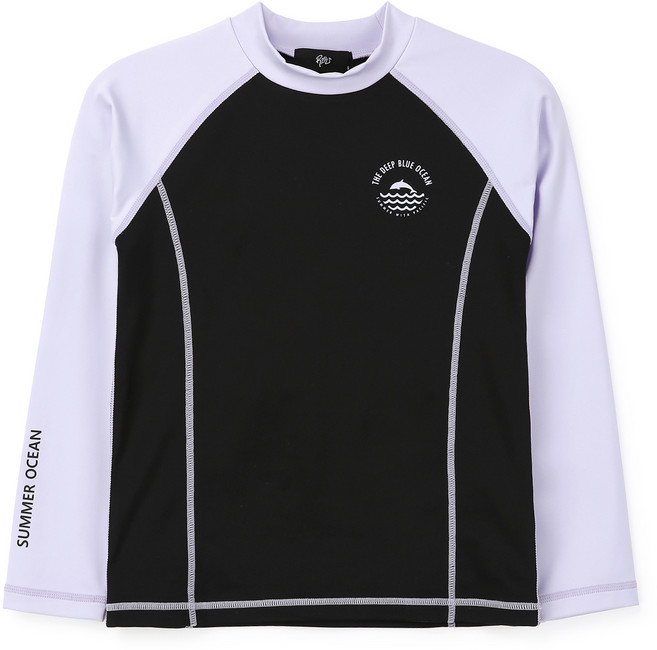 R10U 여아용 소매 배색 티 U2425A195